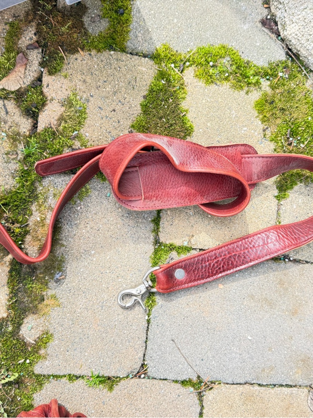 Vintage Red Leather Briefcase with Silver Hardware - Picture 3 of 6